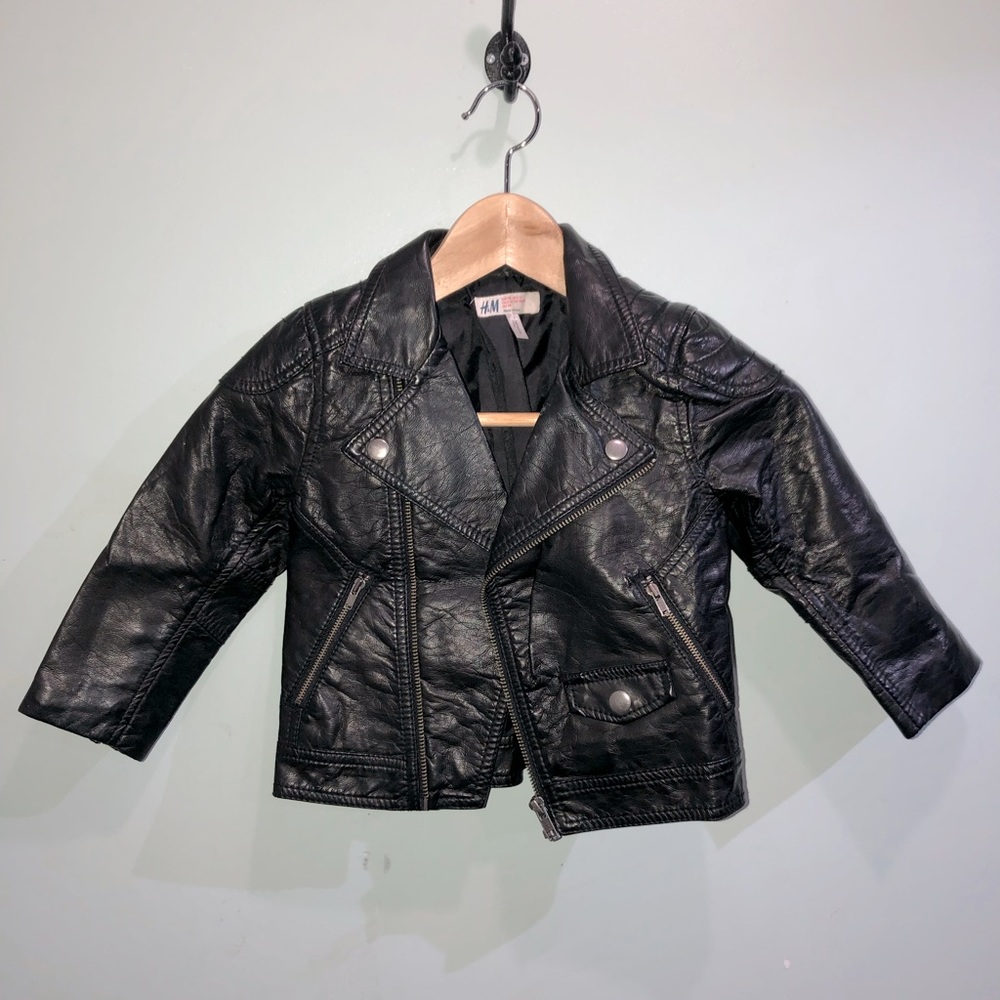 Pleather kids jacket